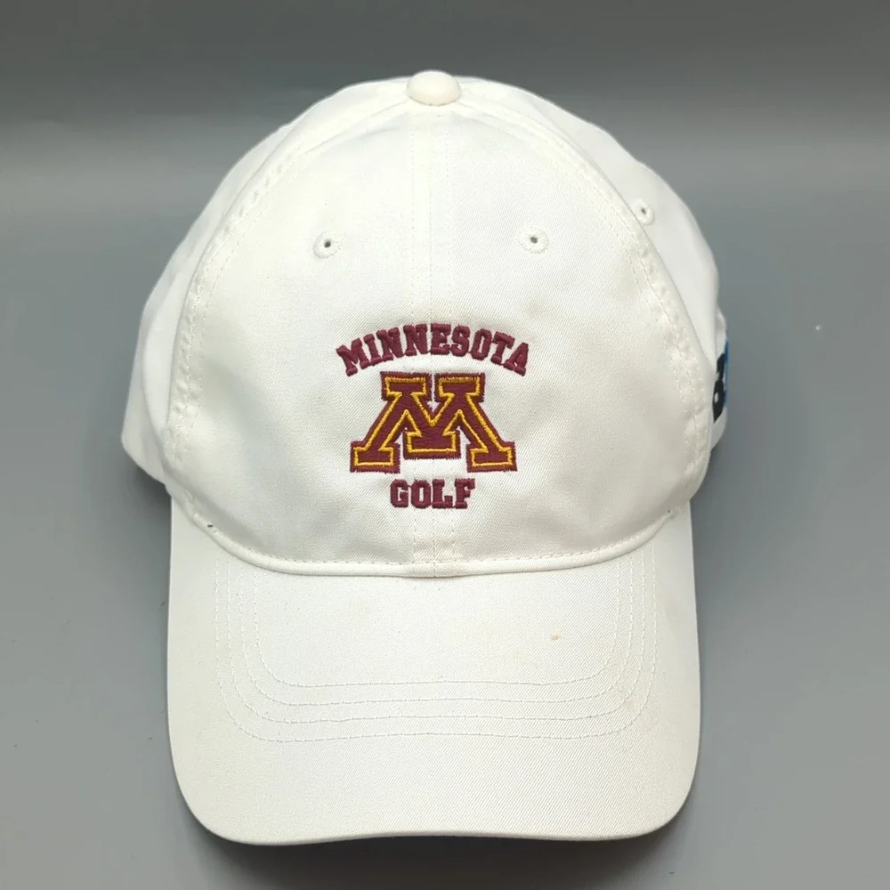 Minnesota Golden Gophers Golf B1G Hat Cap Nike OSFM White Strapback